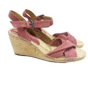 Splendid Pink Espadrille Sandals sz 10 Wedge Heel Sandal Fairfax Espadrilles